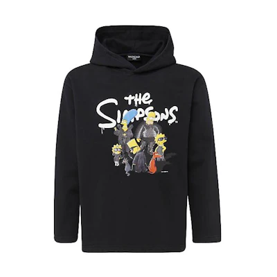 Balenciaga SS22 Cartoon Logo Print Sweatshirt Regular Fit Black 670946.TLVG81000