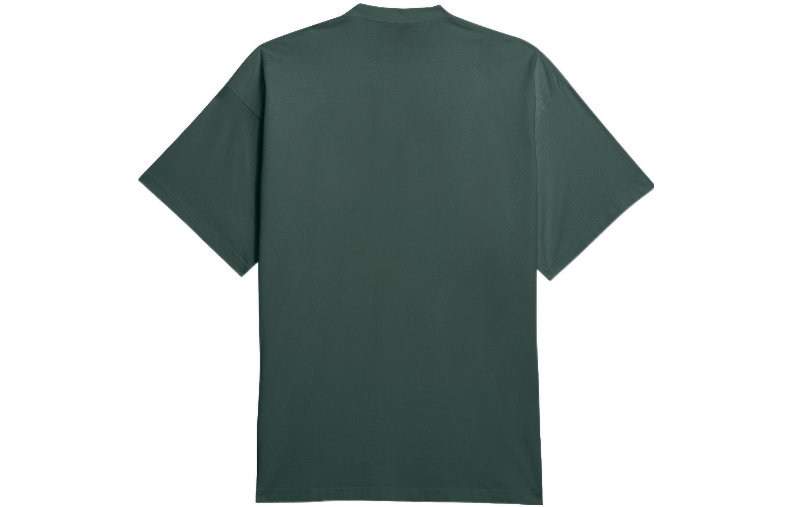 Lookbook Balenciaga SS22 城市系列綠色標誌印花圓領T恤。 676589TLVL33011