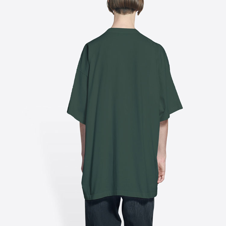 Details for Balenciaga SS22 城市系列綠色標誌印花圓領T恤。 676589TLVL33011