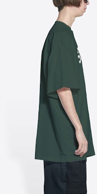 Balenciaga SS22 城市系列綠色標誌印花圓領T恤。 676589TLVL33011 Sizing Balenciaga SS22 城市系列綠色標誌印花圓領T恤。 676589TLVL33011