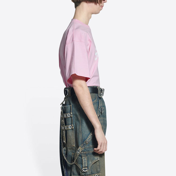 Balenciaga SS22 City Series Pink Crewneck Tee Unisex Letter Print. 676589TLVL32016 圖 7