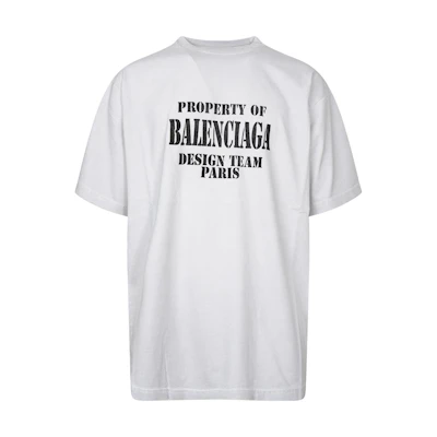 Balenciaga SS22 Design Team Logo Print Oversized T-Shirt Men. 641675TMVH89012