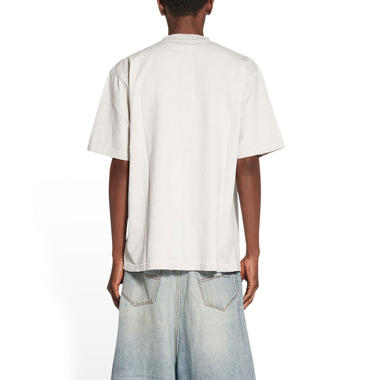 Sizing Balenciaga SS22 Baju T-Shirt Lelaki Logo Cetak Oversized Rekaan Team. 641675TMVH89012