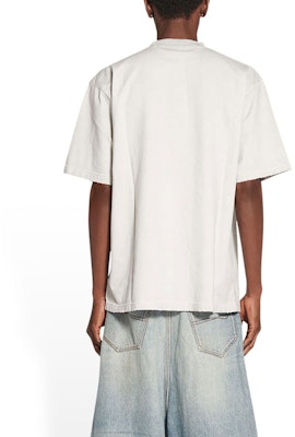 Balenciaga SS22 Baju T-Shirt Lelaki Logo Cetak Oversized Rekaan Team. 641675TMVH89012 Sizing Balenciaga SS22 Baju T-Shirt Lelaki Logo Cetak Oversized Rekaan Team. 641675TMVH89012