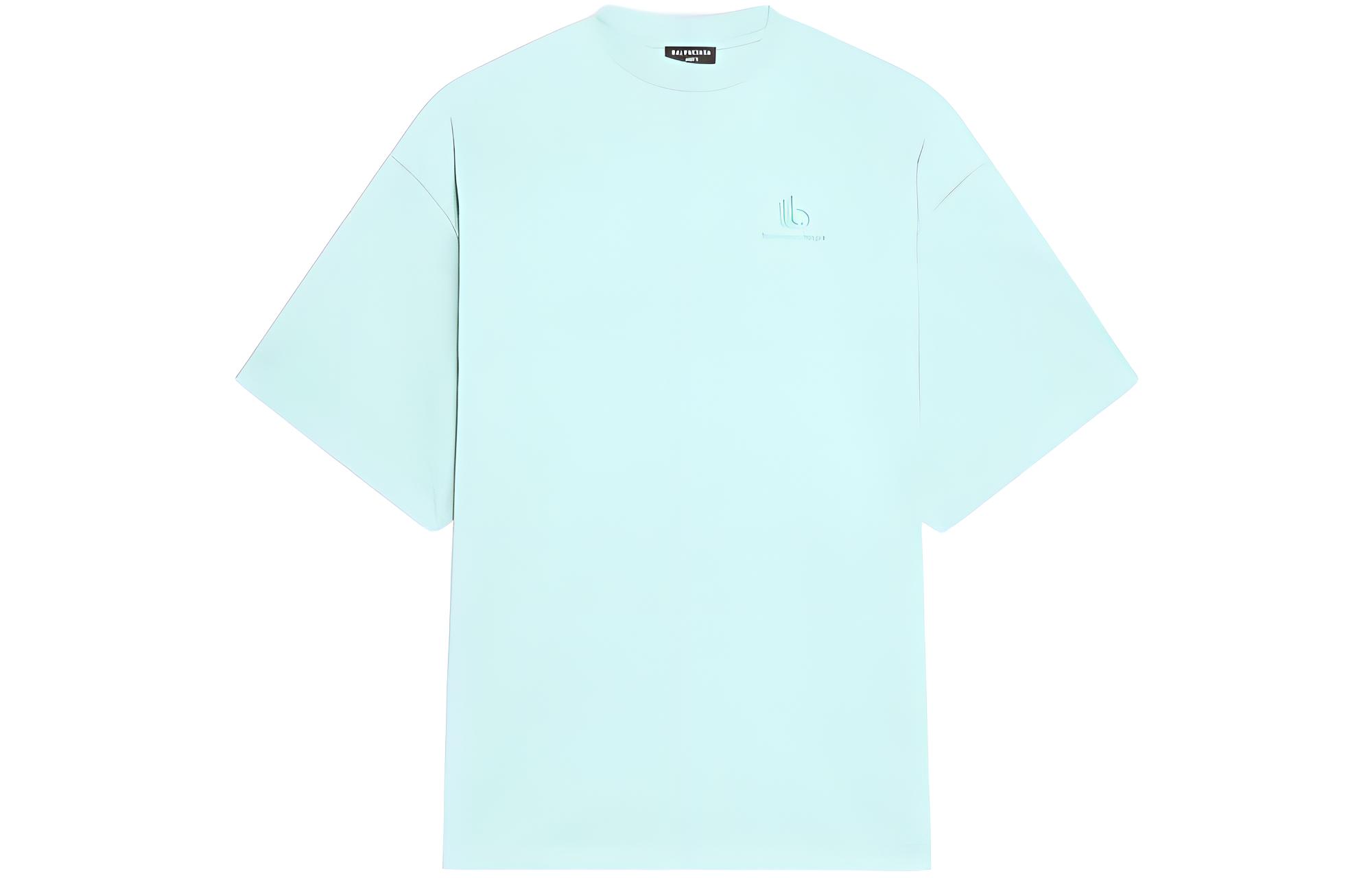 Balenciaga SS22 Distressed Solid Crewneck Tee Mint Green  T-Shirt. 681314TLVN10306