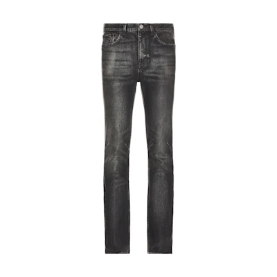 Balenciaga SS22 Distressed Straight Fit Jeans Black - Regular Fit. 719333TNW611270