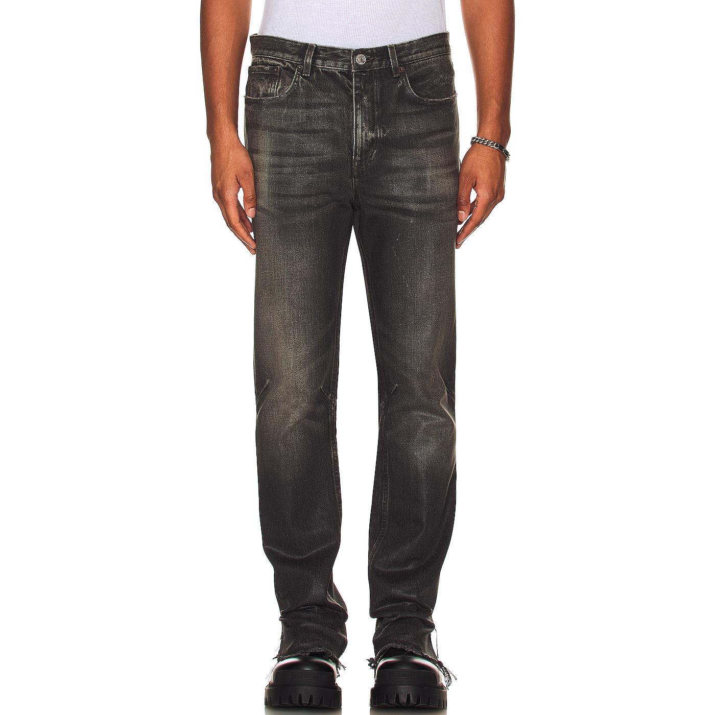 Details for Balenciaga SS22 Jeans Hitam Distressed Straight Fit - Regular Fit. 719333TNW611270