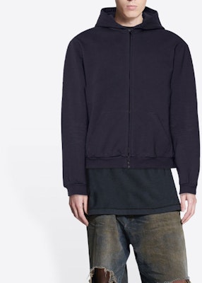 Balenciaga SS22 破壞風拉鍊衛衣 黑色 標準版型 697949TMVC21151 Shop Balenciaga SS22 破壞風拉鍊衛衣 黑色 標準版型 697949TMVC21151