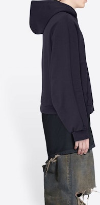 Balenciaga SS22 破壞風拉鍊衛衣 黑色 標準版型 697949TMVC21151 Details for Balenciaga SS22 破壞風拉鍊衛衣 黑色 標準版型 697949TMVC21151