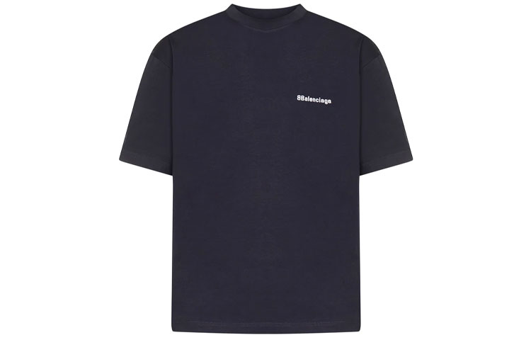 Balenciaga SS22 Embroidered Logo Oversized  Navy T-Shirt. 612966TJV873967 圖 2