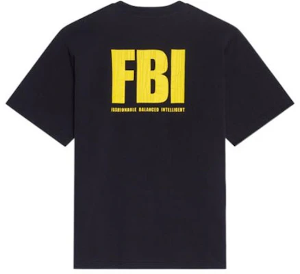 Balenciaga SS22 FBI Graphic Printed Black Double-Sided T-Shirt Men 681467TLVM54084 Lookbook Balenciaga SS22 FBI Graphic Printed Black Double-Sided T-Shirt Men 681467TLVM54084