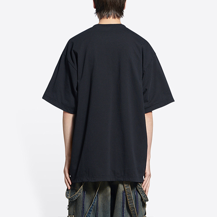 Sizing Balenciaga SS22 FBI Graphic Printed Black Double-Sided T-Shirt Men 681467TLVM54084