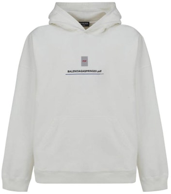 Balenciaga SS22 Front Logo Print Sweatshirt White Loose Fit. 674986TLVF89016 Buy Balenciaga SS22 Front Logo Print Sweatshirt White Loose Fit. 674986TLVF89016