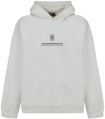 Balenciaga SS22 Front Logo Print Sweatshirt White Loose Fit. 674986TLVF89016 Order Balenciaga SS22 Front Logo Print Sweatshirt White Loose Fit. 674986TLVF89016