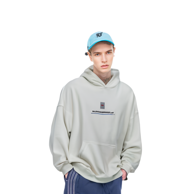 Shop Balenciaga SS22 Front Logo Print Sweatshirt White  Loose Fit. 674986TLVF89016