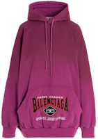 Balenciaga SS22 Gradient Logo Embroidered Oversized Hoodie Men’s Pink 697879TMVB10556 Balenciaga SS22 Gradient Logo Embroidered Oversized Hoodie Men’s Pink 697879TMVB10556