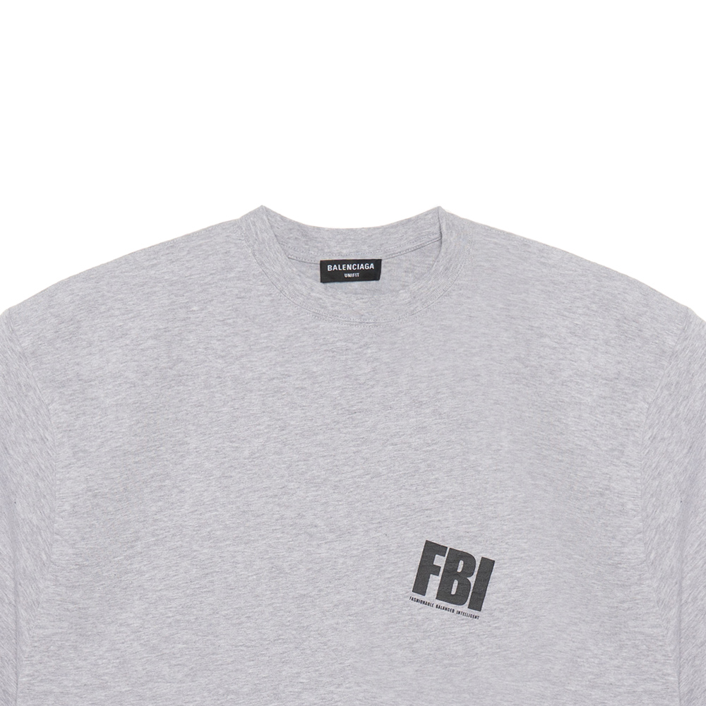 Sizing Balenciaga SS22 字母印花灰色圓領休閒短袖T恤 男款 681314TLVG91380