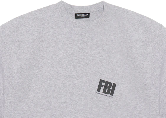 Balenciaga SS22 字母印花灰色圓領休閒短袖T恤 男款 681314TLVG91380 Sizing Balenciaga SS22 字母印花灰色圓領休閒短袖T恤 男款 681314TLVG91380