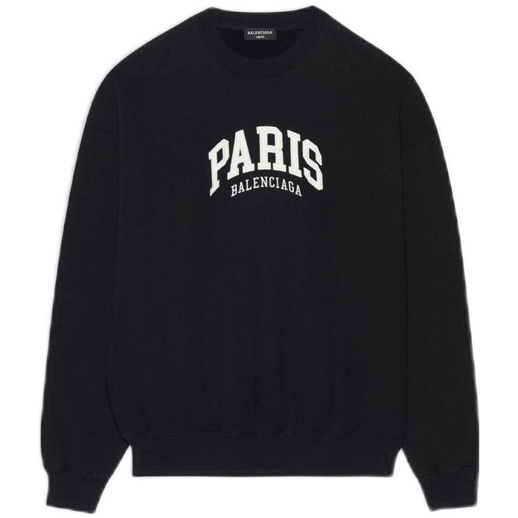 Balenciaga SS22 Letter Print Pullover Hoodie Unisex Black. 676629TLVL81070