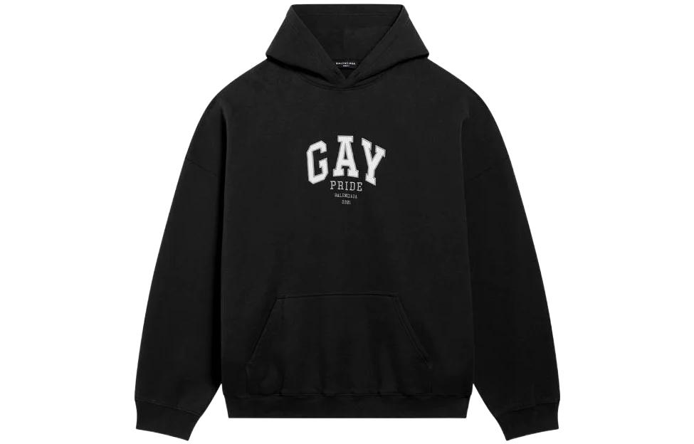 Balenciaga SS22 Letter Print Sweatshirt Black - Regular Fit 651799TLV541000