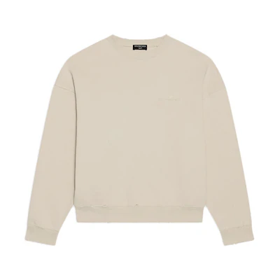 Balenciaga SS22 LNY Tiger Logo Embroidered Crewneck Sweatshirt Beige 676629TLVN79661
