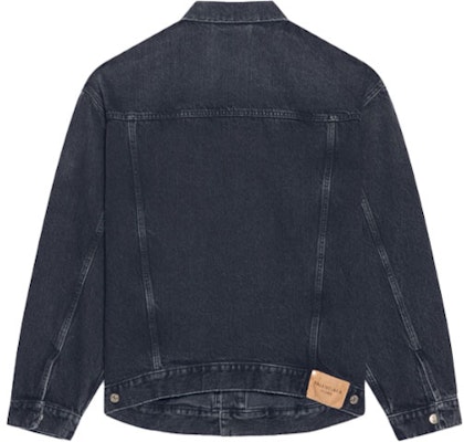 Balenciaga SS22 LNY Harimau Jaket Denim Logo Oversized Lelaki Hitam 681804TBP471055 Lookbook Balenciaga SS22 LNY Harimau Jaket Denim Logo Oversized Lelaki Hitam 681804TBP471055