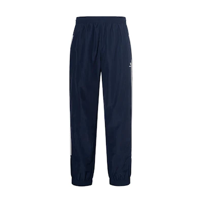Balenciaga SS22 Logo Colorblock Straight-Fit Track Pants Men Navy Blue. 681254TKO484063