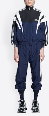 Balenciaga SS22 標誌拼色直筒運動長褲 男款 海軍藍 681254TKO484063 Shop Balenciaga SS22 標誌拼色直筒運動長褲 男款 海軍藍 681254TKO484063