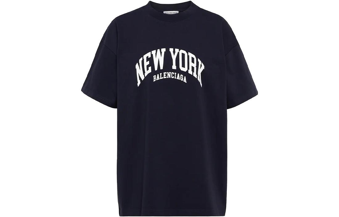 Balenciaga SS22 Logo Print Crewneck T-Shirt Black  Regular Fit. 612965TLVM23967 圖 2