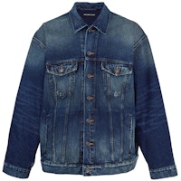 Balenciaga SS22 Logo Print Denim Jacket Blue Fashion Wear. 681690TJW754021 Balenciaga SS22 Logo Print Denim Jacket Blue Fashion Wear. 681690TJW754021