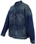 Shop Balenciaga SS22 Jaket Denim Logo Cetak Biru Pakaian Fesyen. 681690TJW754021