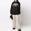 Lookbook Balenciaga SS22 Logo Print Distressed Washed Hoodie Unisex Black. 570811TLVJ31000