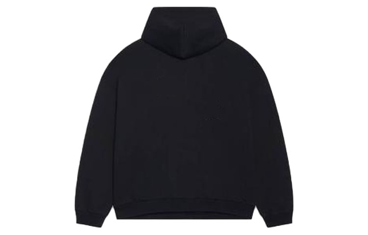 Lookbook バレンシアガ SS22 ロゴプリント フリース ドローストリング フーディ ブラック メンズルーズフィット 674986TLVF21069