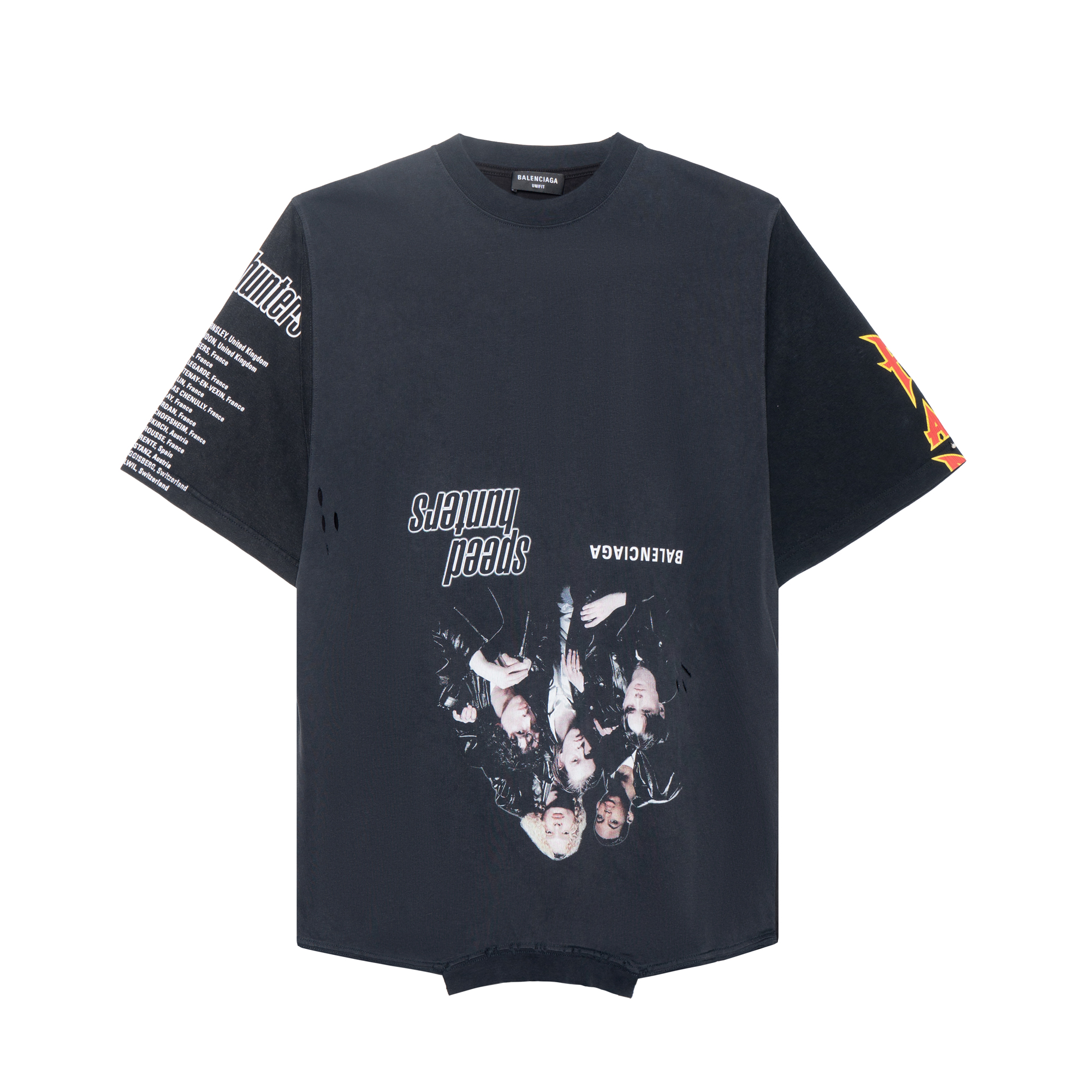 Balenciaga SS22 Logo Print Inverted Design Blue Tee Unisex 698811TMVC90100