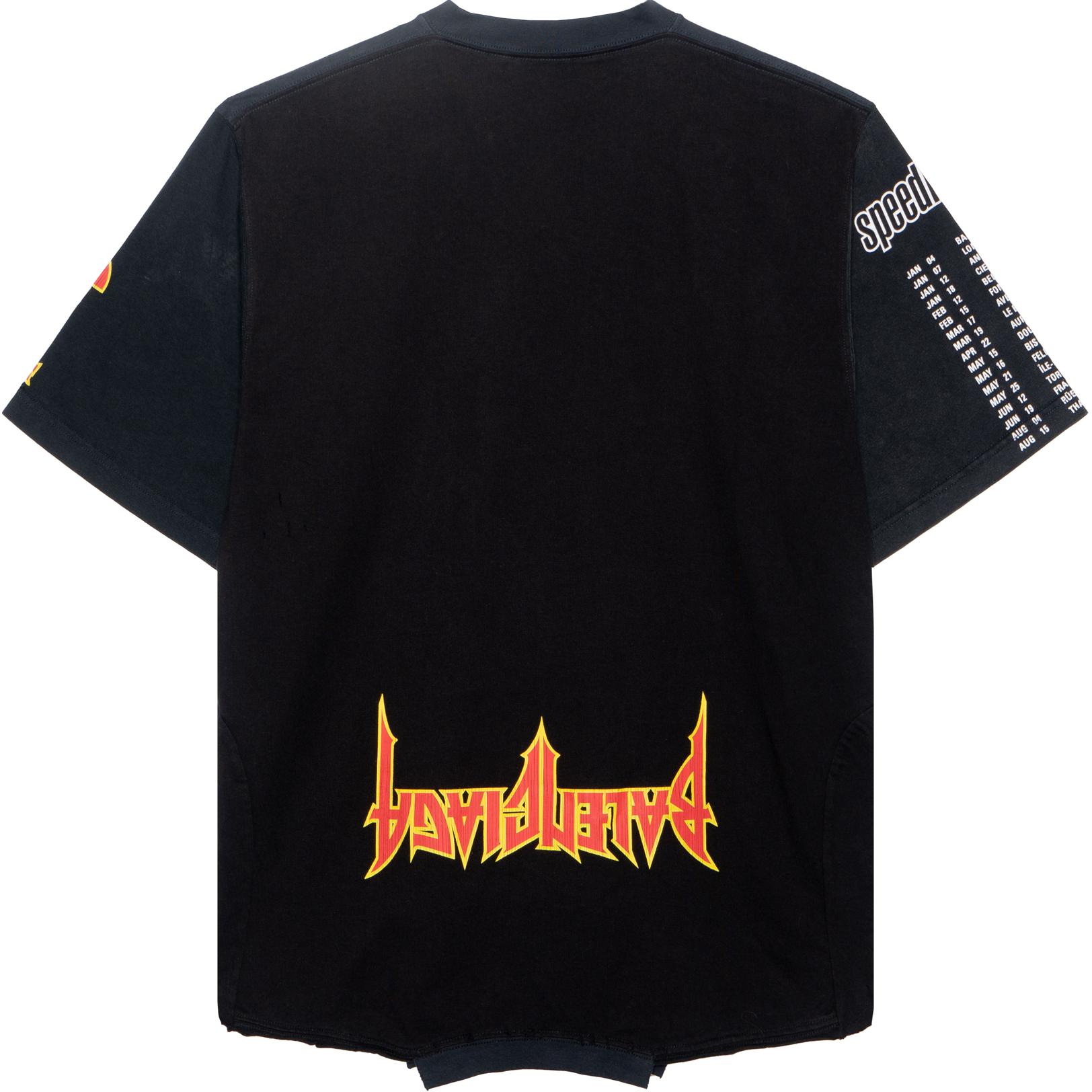 Lookbook Balenciaga SS22 Logo Print Inverted Design Blue Tee Unisex 698811TMVC90100