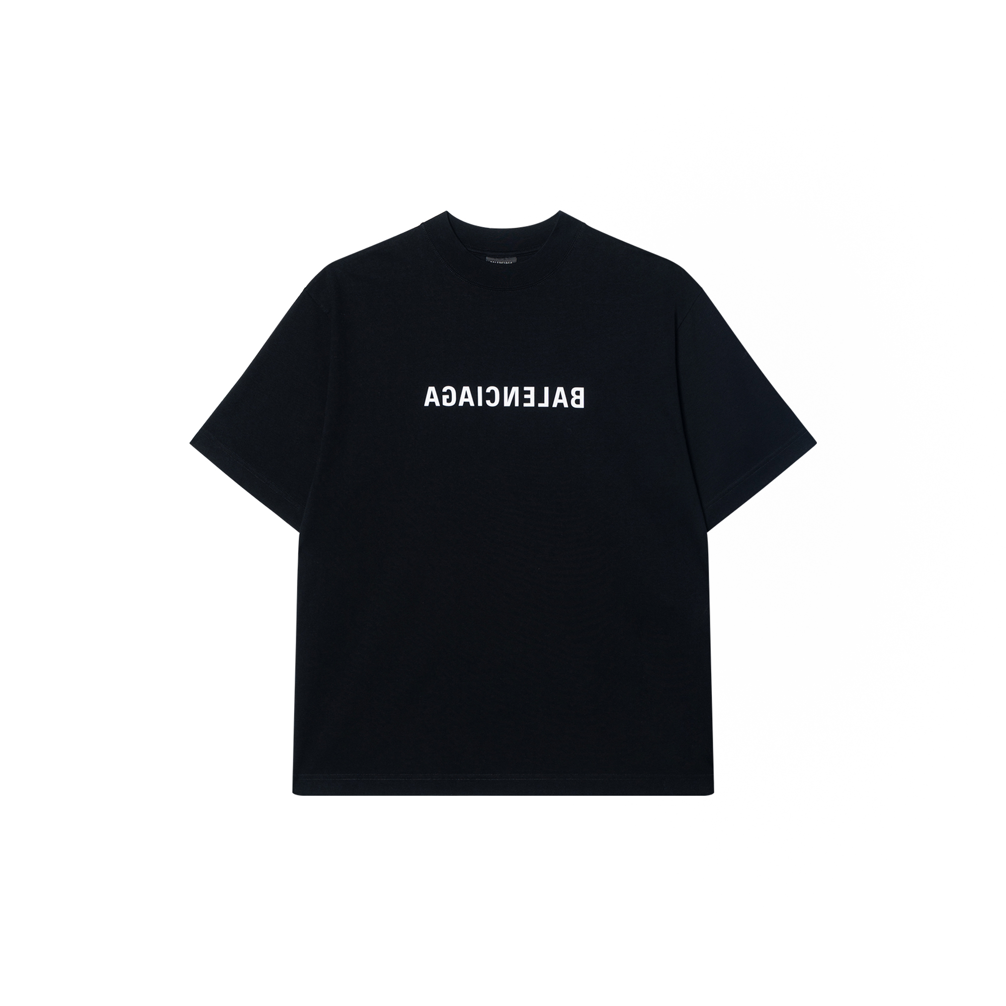Balenciaga SS22 Logo Print Oversized Black Unisex T-Shirt. 612966TNVR21070