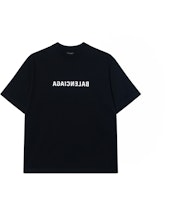 Balenciaga SS22 Logo Print Oversized Black Unisex T-Shirt. 612966TNVR21070 Balenciaga SS22 Logo Print Oversized Black Unisex T-Shirt. 612966TNVR21070