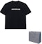 Shop Balenciaga SS22 Baju T-shirt Hitam Unisex Cetak Logo Oversized. 612966TNVR21070