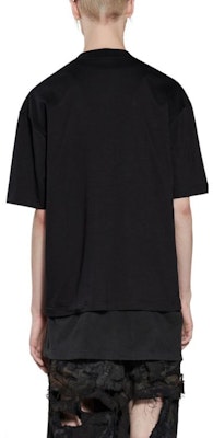 Balenciaga SS22 Baju T-shirt Hitam Unisex Cetak Logo Oversized. 612966TNVR21070 Sizing Balenciaga SS22 Baju T-shirt Hitam Unisex Cetak Logo Oversized. 612966TNVR21070