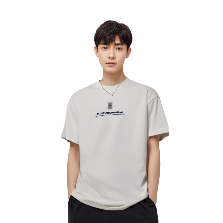 Balenciaga SS22 Logo Print Oversized White T-Shirt for Men. 676589TLVF79016 圖 4