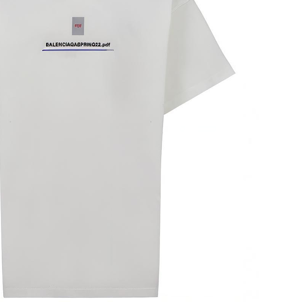 Balenciaga SS22 Logo Print Oversized White T-Shirt for Men. 676589TLVF79016 圖 8