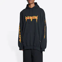 Shop 巴黎世家 SS22 經典標誌印花寬鬆版黑色長袖衛衣 697879TMV891055