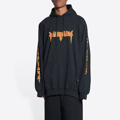 Balenciaga SS22 Logo Print Pullover Long Sleeve Oversized Black Sweatshirt 697879TMV891055 Shop Balenciaga SS22 Logo Print Pullover Long Sleeve Oversized Black Sweatshirt 697879TMV891055