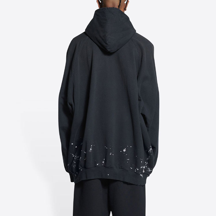 Details for Balenciaga SS22 Logo Print Pullover Long Sleeve Oversized Black  Sweatshirt 697879TMV891055