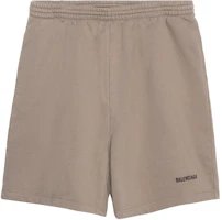 Order Balenciaga SS22 Logo Print Relaxed Fit Elastic Waist Shorts Dark Grey . 674591TMVF57761