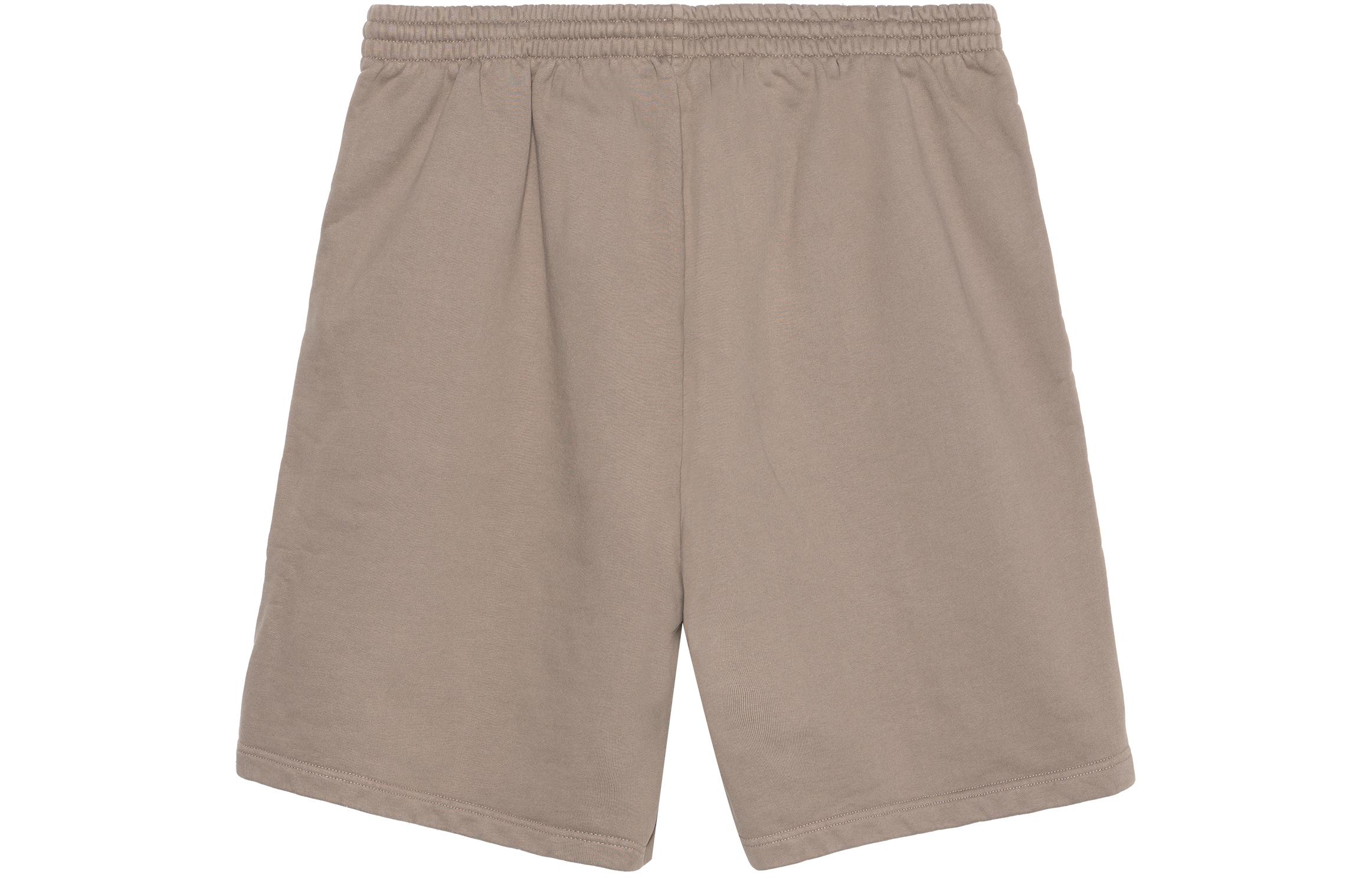 Lookbook 발렌시아가 SS22 로고 프린트 릴렉스 핏 엘라스틱 허리 반바지 다크 그레이. 674591TMVF57761