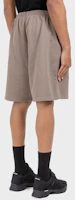 Purchase Balenciaga SS22 Logo Print Relaxed Fit Elastic Waist Shorts Dark Grey . 674591TMVF57761