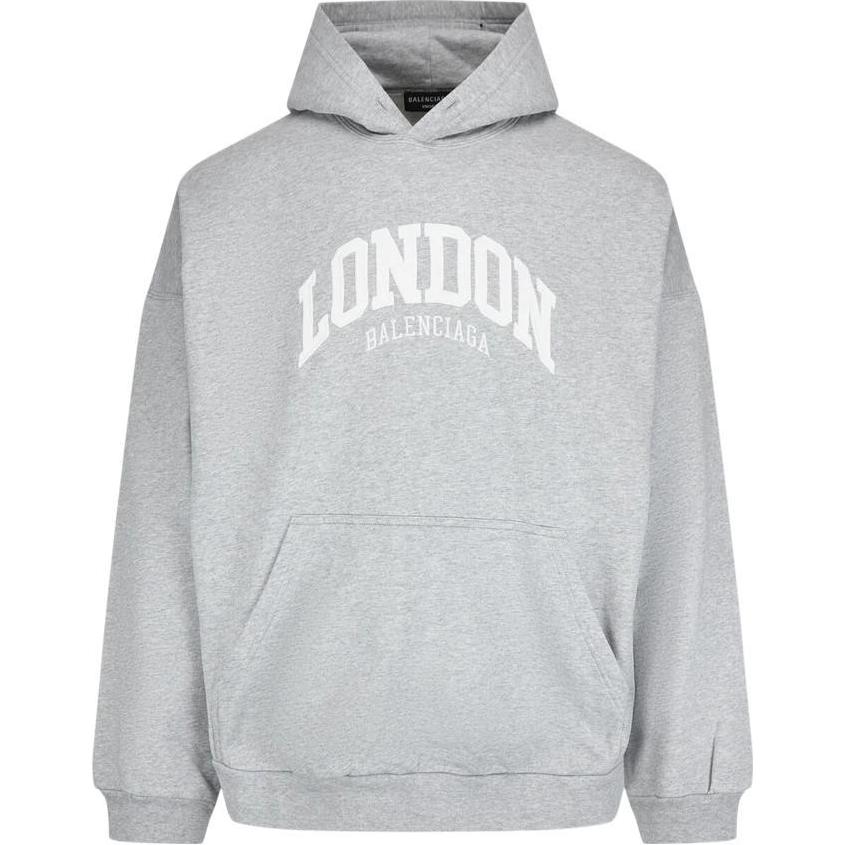 Balenciaga SS22 Logo Print Unisex Sweatshirt Grey. 674986TLVG61380