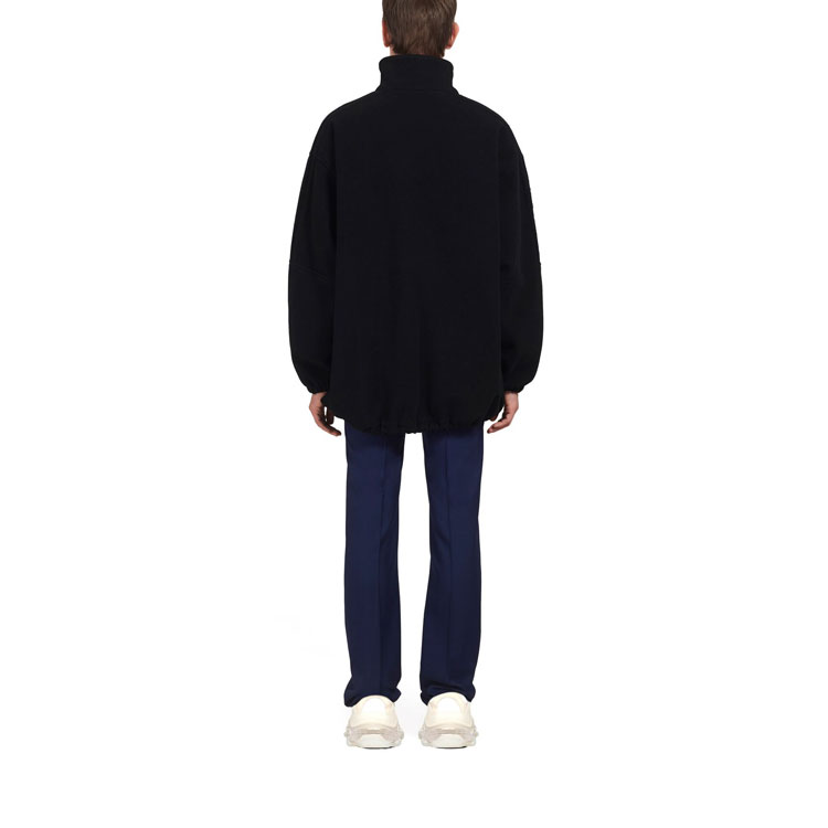 Balenciaga SS22 Logo Print Zip-Up Jacket  Black 534315TBU141000 圖 4