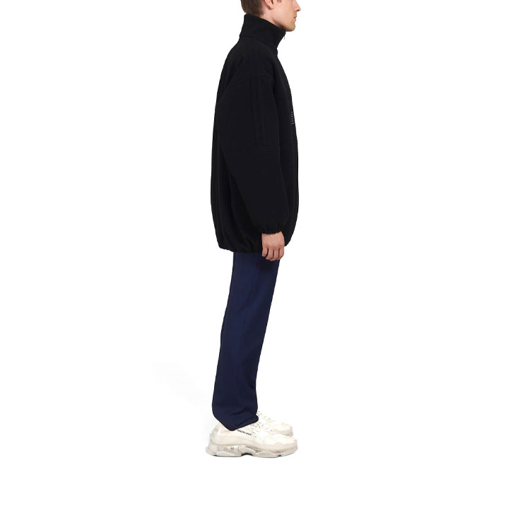 Balenciaga SS22 Logo Print Zip-Up Jacket  Black 534315TBU141000 圖 5